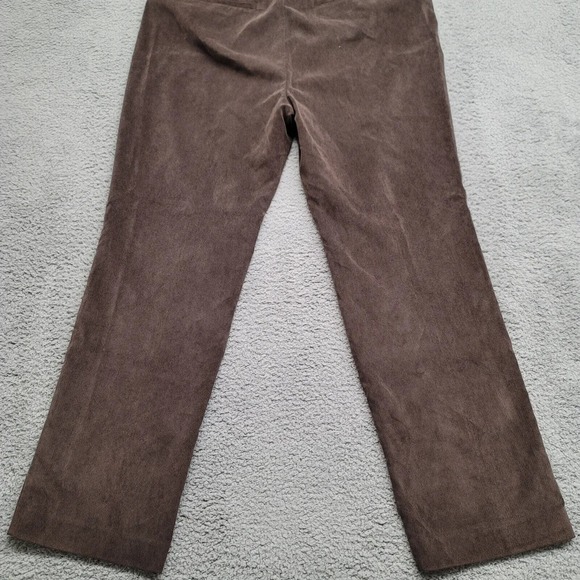Christopher Banks Pants Womens 14 Brown Corduroy Flat Front Casual Pockets - Picture 5 of 14